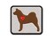American Akita Dog with Heart Multi-Color Embroidered Iron-On or Hook & Loop Patch Applique